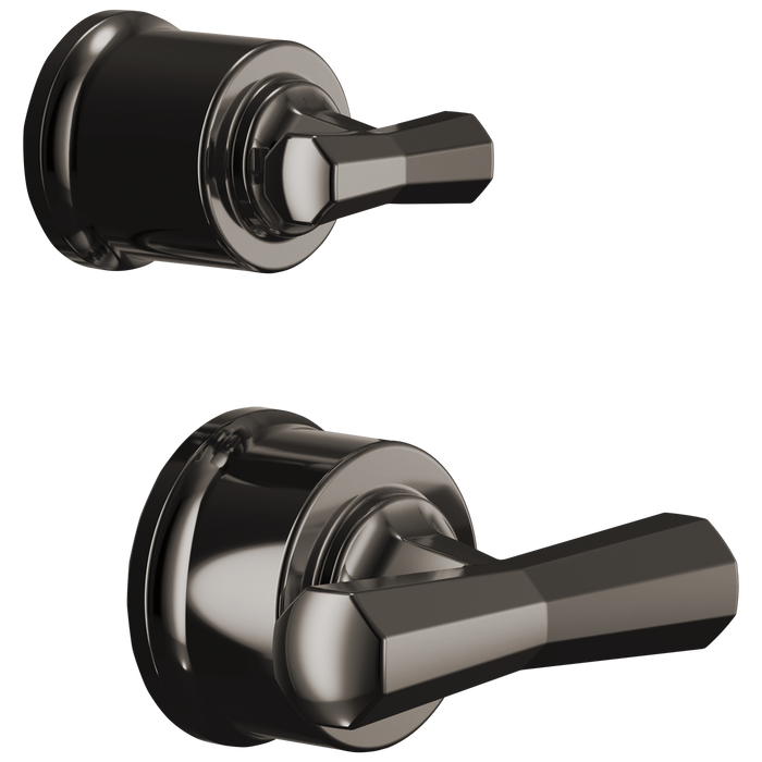 Brizo Beauclere HX75P65 Pressure Balance Valve with Integrated Diverter Trim Cross Handle Kit - Brilliance Black Onyx
