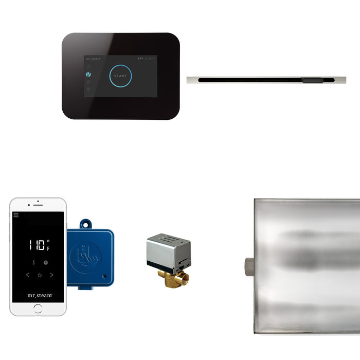 Mr. Steam I3BTLRLBK-PN iButler® Polished Nickel Linear in Black