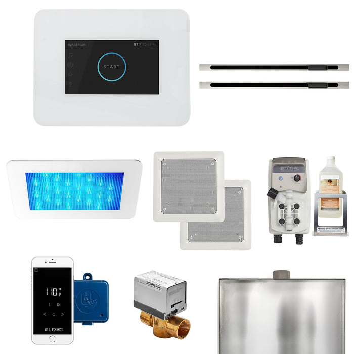 Mr. Steam I3DRMLXWH-PN iDream® Max Linear Polished Nickel in White