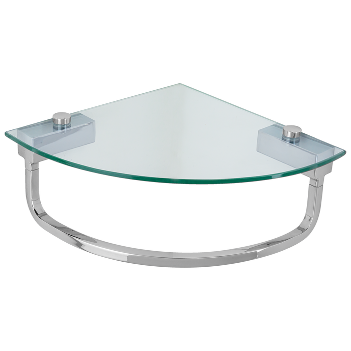 Delta Delta Kendari™: Corner Towel Bar with Glass Shelf