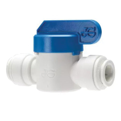 Reliance Worldwide Corporation PPSV040808WP Straight Shut-Off Valve, 1/4 in, Push-Fit, Polypropylene, 150 psi