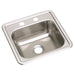 Elkay Dayton Stainless Steel 15" x 15" x 5-3/16", 2-Hole Single Bowl Drop-in Bar Sink with 2" Drain Opening