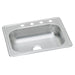 Elkay Dayton Stainless Steel 25" x 22" x 6-1/16", 3-Hole Single Bowl Drop-in Sink