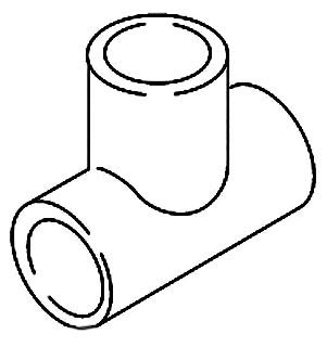 KOHLER K-1005972 Tee, Pvc, 1.25 X 1.25 X 1, PP - view 1005972