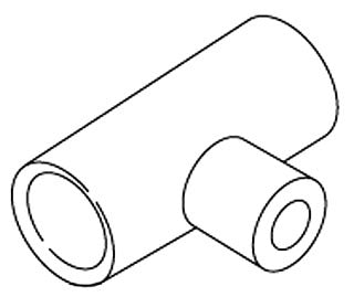 KOHLER K-1005973 Tee, Pvc, 1.25 X 1.25 X 0.5