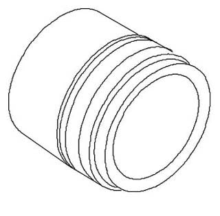 KOHLER K-1018965 Adapter, Slip Nut, 1.25 Itt, PP - view 1018965