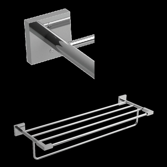 Riobel KS9 Kubik 24" Towel Bar With Shelf