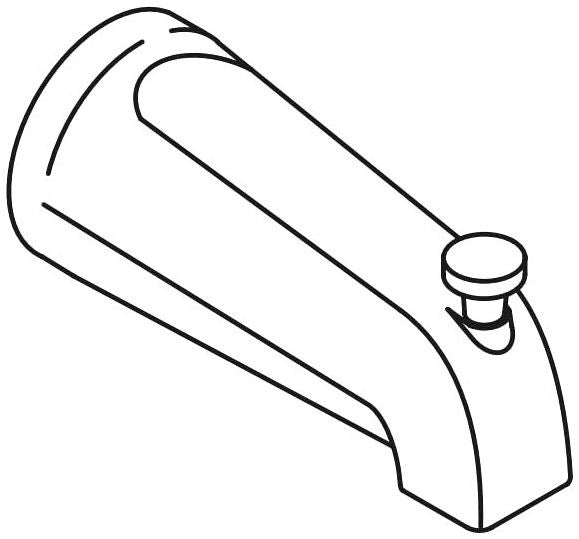 KOHLER K-85555 Spout, Ips Diverter Bath