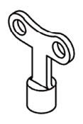 KOHLER K-32338-C Loose Key, 3/8 x 1/2 Stop