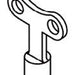 KOHLER K-32338-C Loose Key, 3/8 x 1/2 Stop