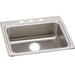 Elkay Lustertone Classic Stainless Steel 25" x 22" x 6", Single Bowl Drop-in ADA Sink