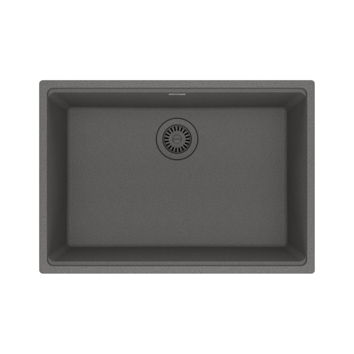 Franke Maris Undermount Single Bowl 27 x 19 in Granite Kitchen Sink - Stone Grey