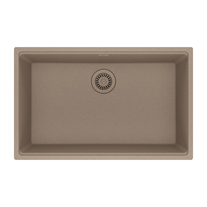 Franke Maris Undermount Single Bowl 30 x 19 in Granite Kitchen Sink - Oyster