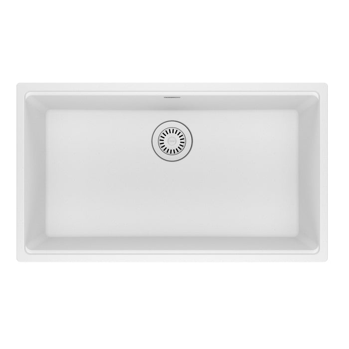 Franke Maris Undermount Single Bowl 31 x 17.81 in Granite Kitchen Sink - Polar White
