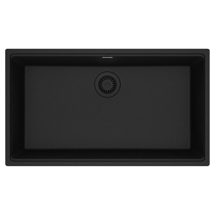 Franke Maris Undermount Single Bowl 33 x 18.94 in Granite Kitchen Sink - Onyx