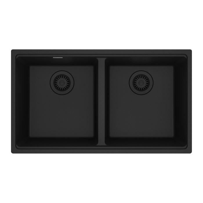 Franke Maris MAG1201414 Undermount Double Bowl 31 x 17.81 in Granite Kitchen Sink - Matte Black