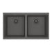 Franke Maris MAG1201414 Undermount Double Bowl 31 x 17.81 in Granite Kitchen Sink - Stone Grey