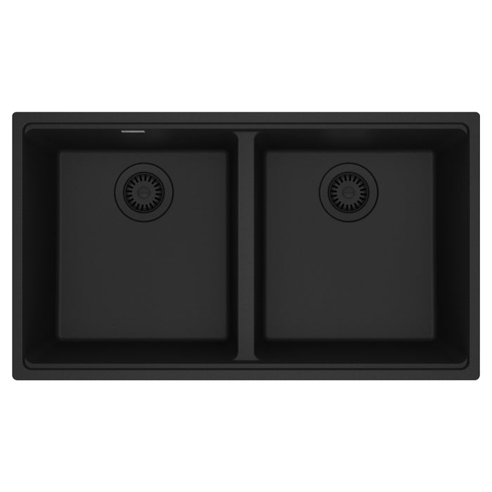 Franke Maris MAG1201515 Undermount Double Bowl 33 x 18.94 in Granite Kitchen Sink - Matte Black
