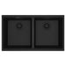 Franke Maris MAG1201515 Undermount Double Bowl 33 x 18.94 in Granite Kitchen Sink - Matte Black