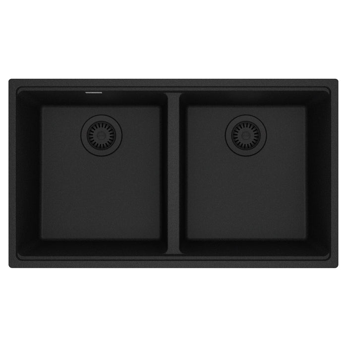 Franke Maris MAG1201515 Undermount Double Bowl 33 x 18.94 in Granite Kitchen Sink - Onyx