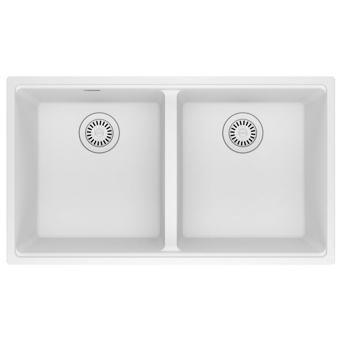 Franke Maris MAG1201515 Undermount Double Bowl 33 x 18.94 in Granite Kitchen Sink - Polar White