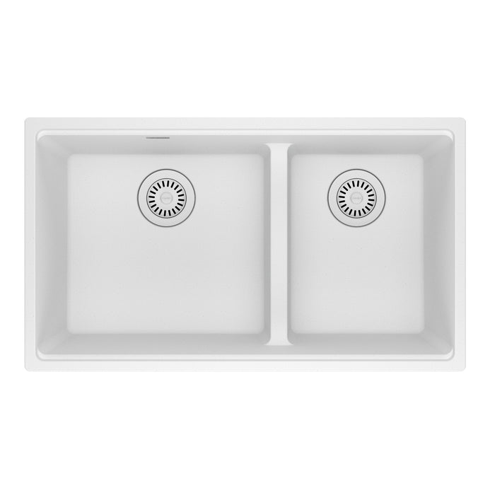 Franke Maris MAG1601611LD Undermount Double Bowl 31 x 17.81 in Granite Kitchen Sink - Polar White