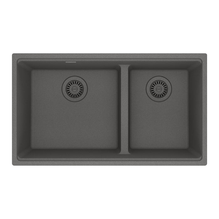 Franke Maris MAG1601611LD Undermount Double Bowl 31 x 17.81 in Granite Kitchen Sink - Stone Grey