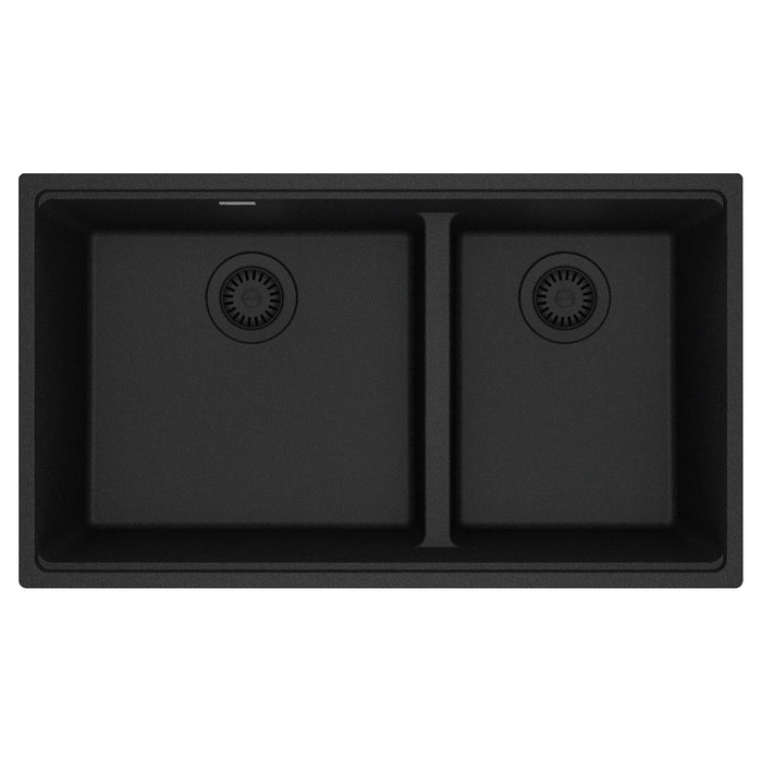 Franke Maris MAG1601812LD Undermount Double Bowl 33 x 18.94 in Granite Kitchen Sink - Onyx
