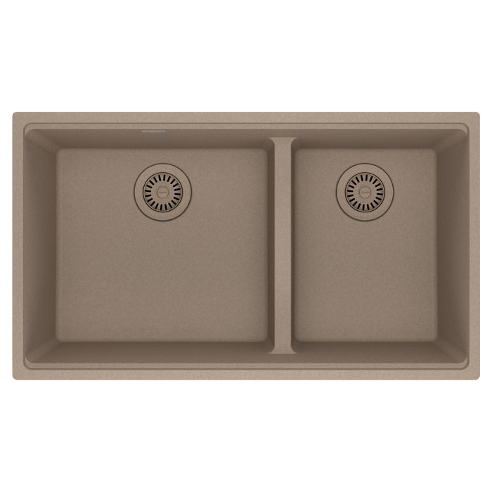 Franke Maris MAG1601812LD Undermount Double Bowl 33 x 18.94 in Granite Kitchen Sink - Oyster