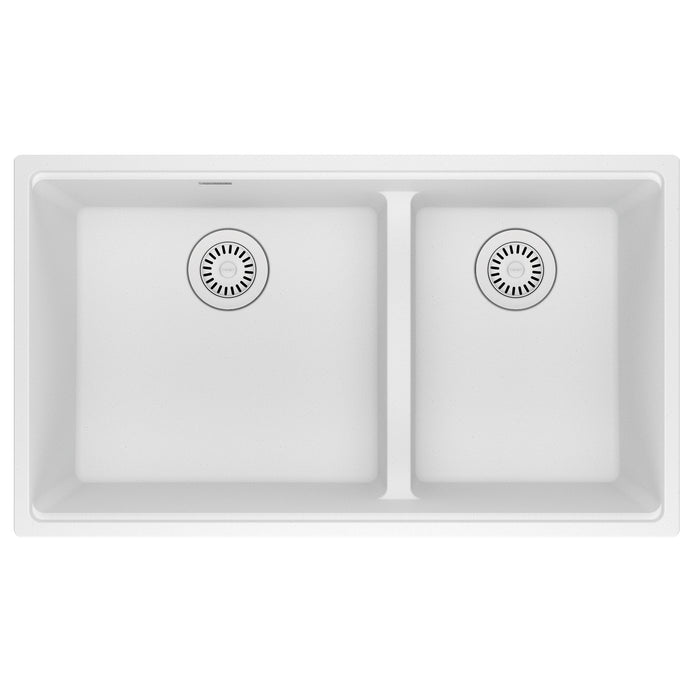 Franke Maris MAG1601812LD Undermount Double Bowl 33 x 18.94 in Granite Kitchen Sink - Polar White