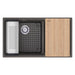 Franke Maris MAG1601812LD-SHG-WKC Undermount Double Bowl Granite Kitchen Sink - Stone Grey