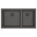 Franke Maris MAG1601812LD Undermount Double Bowl 33 x 18.94 in Granite Kitchen Sink - Stone Grey