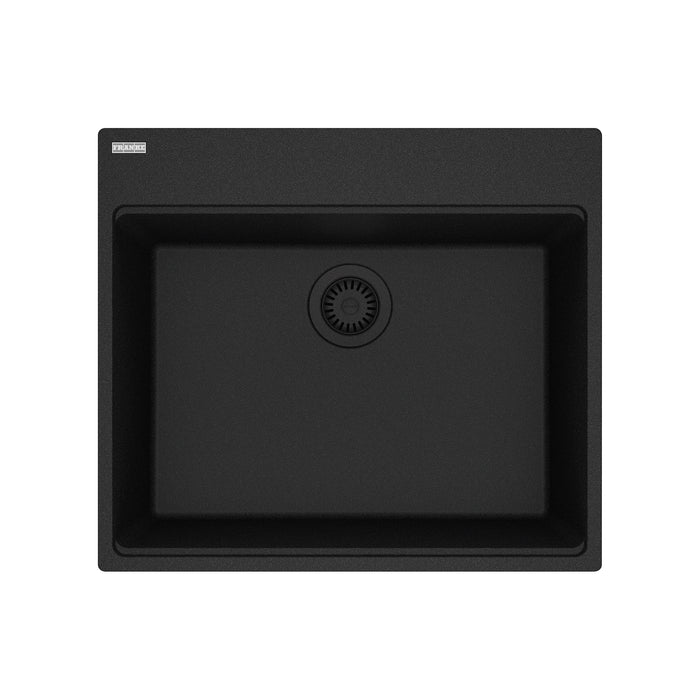 Franke Maris MAG61023 Dual Mount Single Bowl 25 x 22 in Granite Kitchen Sink - Onyx