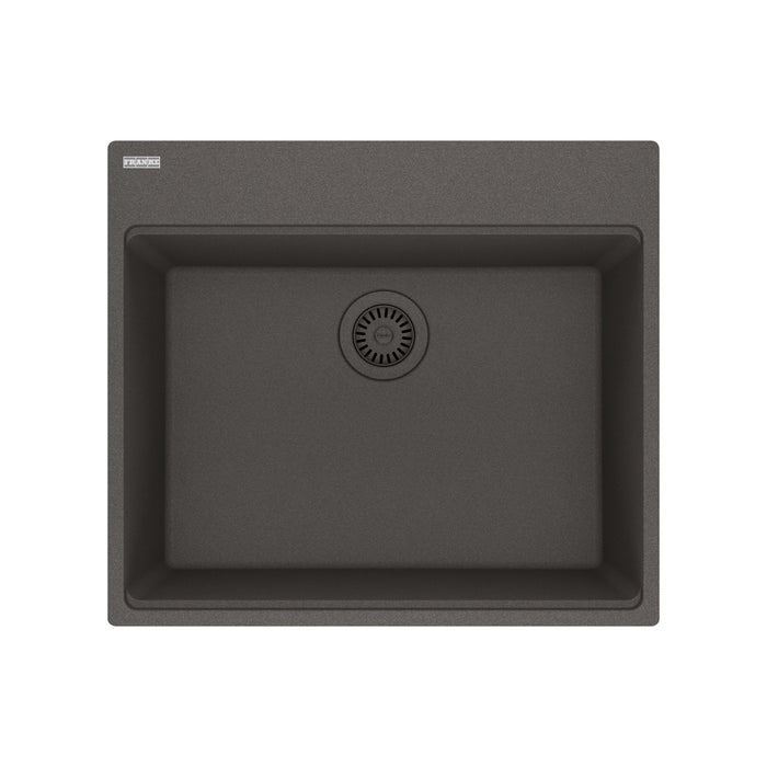 Franke Maris MAG61023 Dual Mount Single Bowl 25 x 22 in Granite Kitchen Sink - Slate Grey