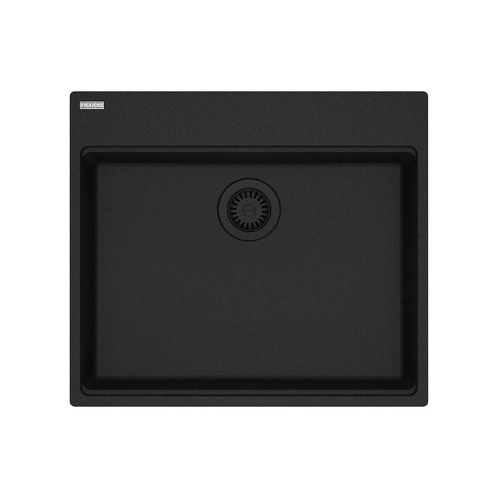 Franke Maris MAG61023ADA Dual Mount Single Bowl 25 x 22 in Granite Kitchen Sink - Onyx