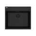 Franke Maris MAG61023L Dual Mount Single Bowl 25 x 22 in Granite Kitchen Sink - Matte Black