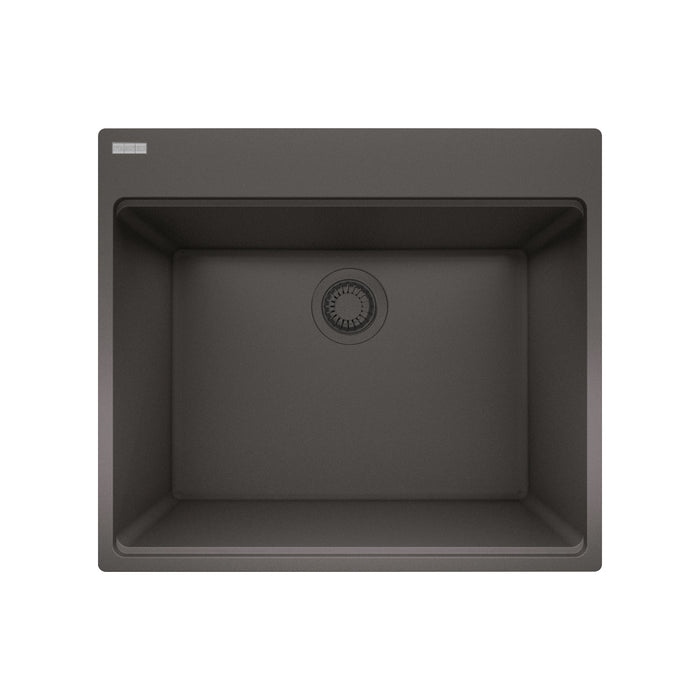 Franke Maris MAG61023L Dual Mount Single Bowl 25 x 22 in Granite Kitchen Sink - Slate Grey