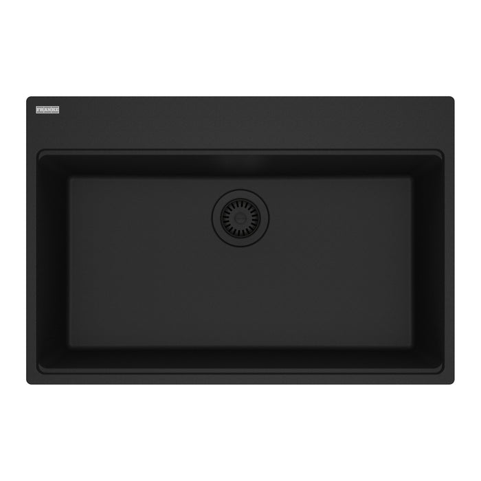 Franke Maris Dual Mount Single Bowl 31 x 20.88 in Granite Kitchen Sink - Matte Black