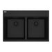 Franke Maris MAG6201414 Dual Mount Double Bowl 31 x 20.88 in Granite Kitchen Sink - Matte Black