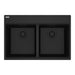 Franke Maris MAG6201414 Dual Mount Double Bowl 31 x 20.88 in Granite Kitchen Sink - Onyx