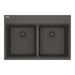 Franke Maris MAG6201414 Dual Mount Double Bowl 31 x 20.88 in Granite Kitchen Sink - Slate Grey
