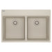 Franke Maris MAG6201515 Dual Mount Double Bowl 33 x 22 in Granite Kitchen Sink - Champagne