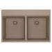 Franke Maris MAG6201515 Dual Mount Double Bowl 33 x 22 in Granite Kitchen Sink - Oyster
