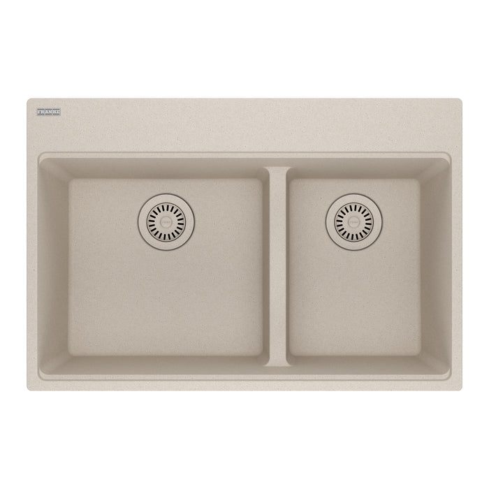 Franke Maris MAG6601611LD Dual Mount Double Bowl 31 x 20.88 in Granite Kitchen Sink - Champagne