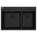 Franke Maris MAG6601812LD Dual Mount Double Bowl 33 x 22 in Granite Kitchen Sink - Onyx