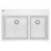 Franke Maris MAG6601812LD Dual Mount Double Bowl 33 x 22 in Granite Kitchen Sink - Polar White