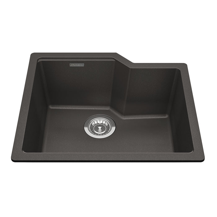 Kindred Granite Series Undermount Single Bowl 22.06 x 19.69 in Granite Kitchen Sink - Slate Grey