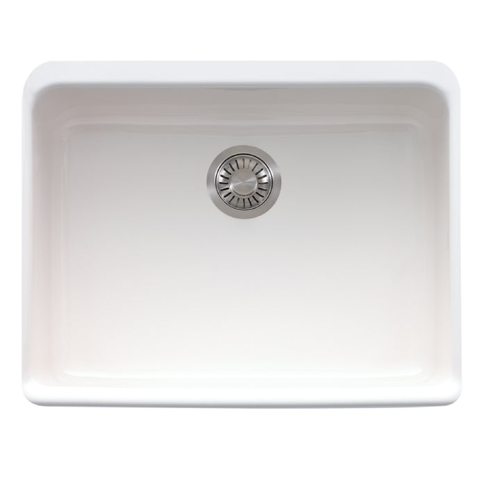 Franke Manor House MHK110-24WH Undermount Single Bowl 23.62 x 19.88 in Fireclay Kitchen Sink - White