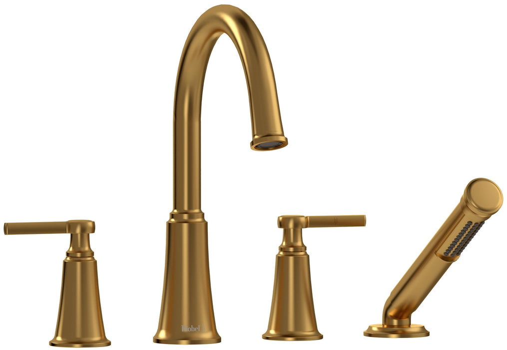 Riobel MMRD12 Momenti 4-Hole Deck Mount Tub Filler with C-Spout