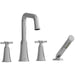 Riobel MMSQ12 Momenti 4-Hole Deck Mount Tub Filler with U-Spout